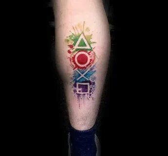 50 Playstation Tattoo Designs For Men - Video Game Ink Ideas