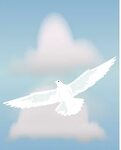 Peace Dove clipart funeral flower - Pencil and in color peac
