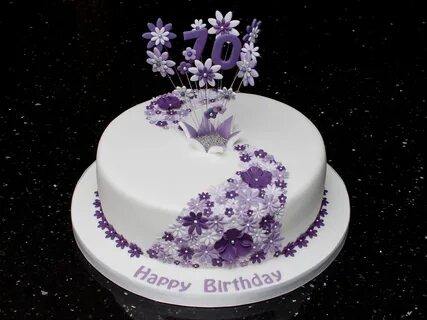 70th Lilac Flower Cake 70th birthday cake, 90th birthday cakes, Birthday cakes f
