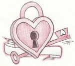 Heart Lock And Key Drawing Easy - Walter Wallpaper