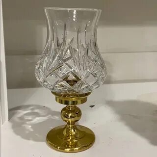 Waterford Crystal Accents Waterford Crystal Brass Candle Hol