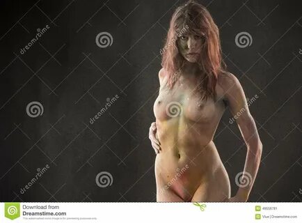 Seductive Naked Female with Body Paint Art Stock Image - Ima