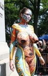 Nude painted girl with big breasts bodypaint - Viral Porn