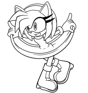 sonic drawing for coloring - Clip Art Library