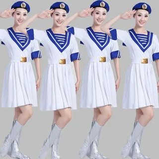 Белая Военная Униформа-матроска одежда военно-морская форма 