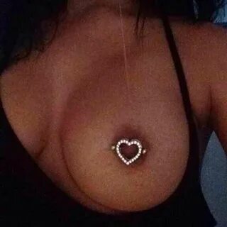 2pcs Luxury Heart Double Layer Rhinestone Sexy Piercing Nipp