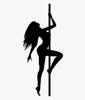 Dance - Stripper Pole Silhouette , Free Transparent Clipart 
