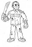 Jason Coloring Pages Friday the 13th Jason voorhees drawing,