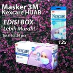 Jual 1 Box Masker 3M Nexcare Hijab - 3 Ply Face Mask - Dispo