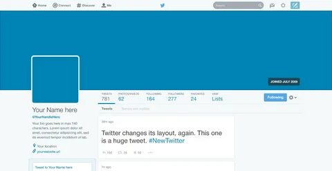 New Customizable Twitter Interface by @giubx Twitter templat