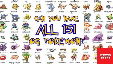 Can You Name All 151 Gen 1 Pokemon?! - YouTube