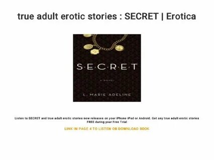 true adult erotic stories : SECRET Erotica