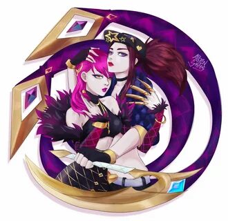 ArtStation - KDA Akali x Evelynn, Allen Skies Lol league of 