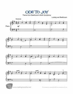 Ode to Joy Easy/Intermediate Piano Sheet Music - Play and Le