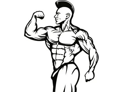 Library of archer pose body building vector black and white 