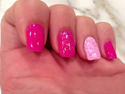 Pin by April McGowan on My nails efforts :) Bright pink nail