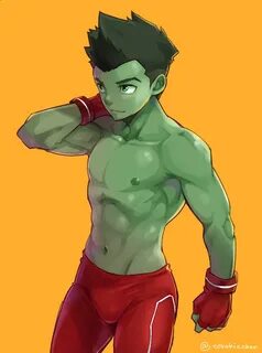 Safebooru - 1boy bare pectorals bare shoulders beast boy (dc