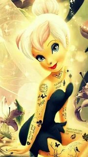 Tinkerbell Goth disney, Emo disney, Punk disney princesses