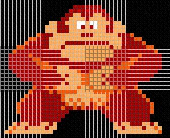 Donkey Kong Pixel art templates, Minecraft pixel art, Pixel 