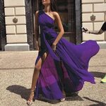 2019 Summer Women's Dresses Solid Color Fashion Sexy Big Chi