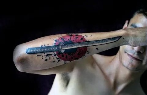 40 Katana Tattoo Designs For Men - Japanese Sword Ink Ideas