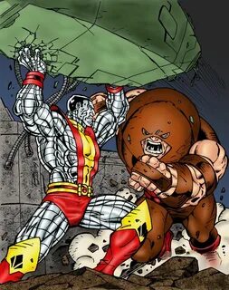 Colossus Battles Juggernaut by statman71 on deviantART Marve