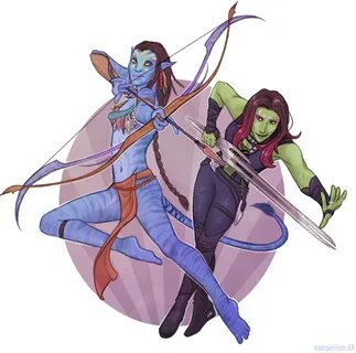 Neytiri and Gamora Avatar characters, Avatar fan art, Avatar