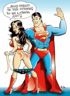 Xbooru - big ass dc spank spanked spanking superman wonder w