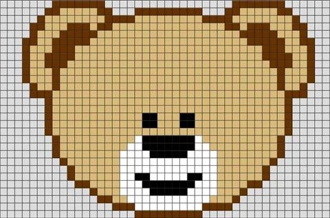 Teddy Pixel Art Pixel art, Pixel art pattern, Pixel art desi