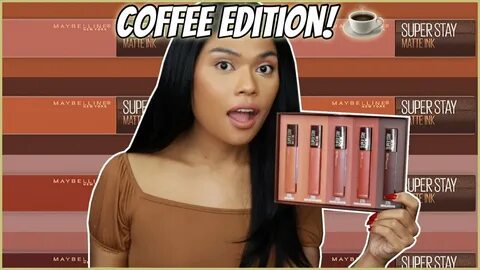 MAYBELLINE SUPERSTAY MATTE INK COFFEE EDITION! SWATCHES ON D