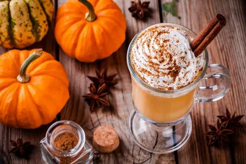 Pumpkin spice latte with whipped cream Crystal Valley