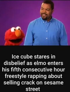 Fifth consecutive hour freestyle rapping by Elmo. - Meme by 