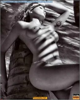 Maddalena Corvaglia lying topless in Max Magazine - December