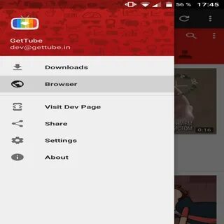 GetTube скачать на Андроид - приложение для загрузки видео с