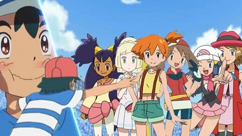 Pokémon Battle USUM: Ash Vs Misty, May, Dawn, Iris, Serena, 