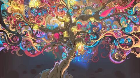 Colorful Tree Branches Trippy HD Trippy Wallpapers HD Wallpa