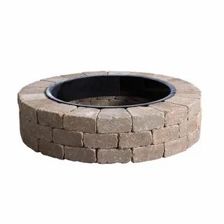 Anchor 52 in. Northwoods Fresco Round Fire Pit Kit with Meta