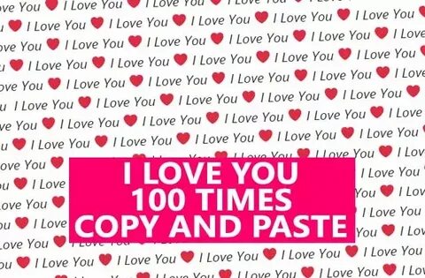 I Love You (100 Times) Copy and Paste With Emojis