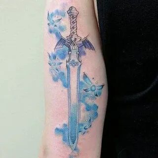 Master Sword by Red at WGF tattoo. Idaho falls ID Zelda tatt