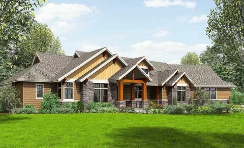 Plan 69582AM: Beautiful Northwest Ranch Home Plan Craftsman 