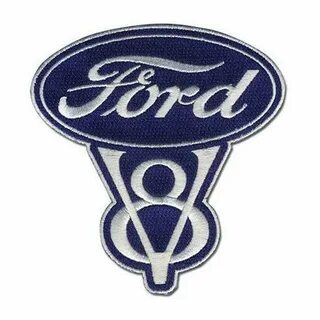 Ford Logo Classic V8 Patch Embroidered Iron On Applique Ford