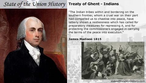 1815 James Madison - Treaty of Ghent relating to the Indians