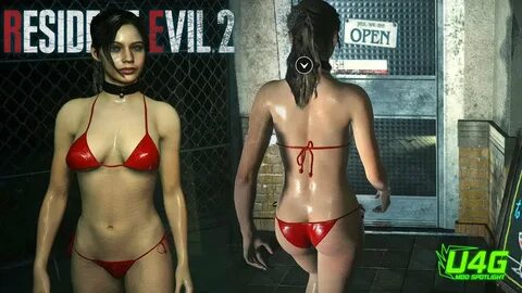 Claire Bikini mod Resident Evil 2 Remake Gameplay and Cutsce