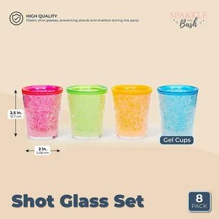 Stag Lizzy Colourful Neon Shot Glasses Ideal for Weddings Bi