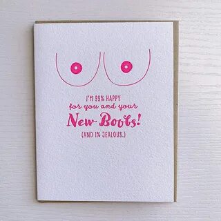 Boobs Card Congrats on your new boobs card Congrats on Your New Boobs Congr...
