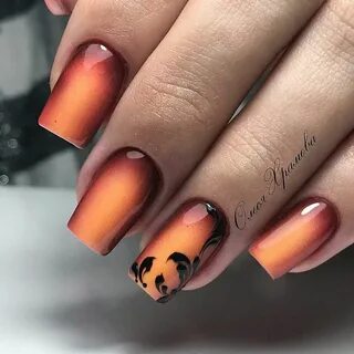 COOL fall ombre nail art design idea for acrylic and gel nai