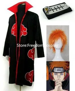 Free shipping Akatsuki Pein Cosplay Pain Costume full set na