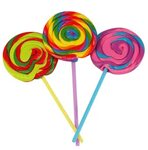 Three Rainbow colored Lollipops free image download