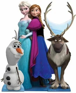 Anna, Elsa, Sven and Olaf Frozen Disney Cardboard Cutout / S