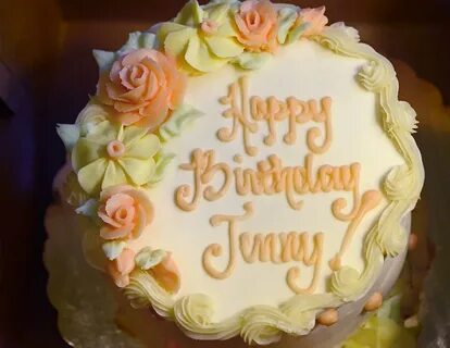 Happy Birthday Jenny! Jenny's birthday cake at home and st. 